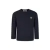 Stone Island Compass-motif Cotton Sweatshirt In Blue