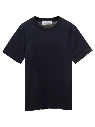 Stone Island Kids' T-shirt In Blu