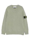 Stone Island Bouclé-design Sweater In Green