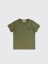 Stone Island Kids'  Junior Boy's Compass Logo Cotton T-shirt In Green