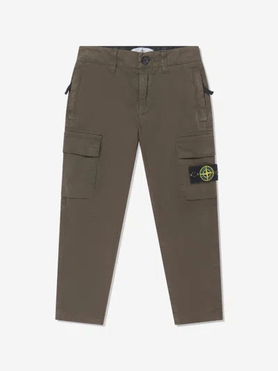 Stone Island Kids'  Junior Boys Cargo Trousers In Green