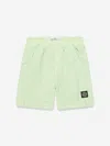 Stone Island Logo-appliqué Swim Shorts In Green