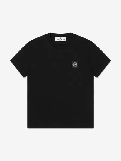 Stone Island Babies'  Junior Boys Compass Logo T-shirt In Black