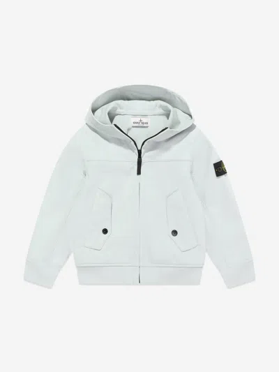 Stone Island Babies'  Junior Boys Hooded Zip Up Jacket In Blue