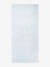 Stone Island Junior Boys Logo Beach Towel In Blue