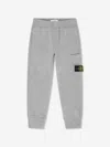 Stone Island Junior Boys Logo Joggers In Grey