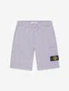 Stone Island Compass-badge Shorts In Purple