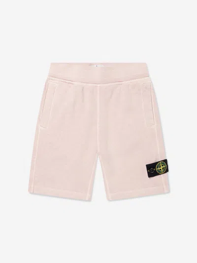 Stone Island Kids'  Junior Boys Logo Shorts In Pink