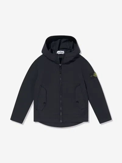 Stone Island Kids'  Junior Boys Short Parka Jacket In Blue