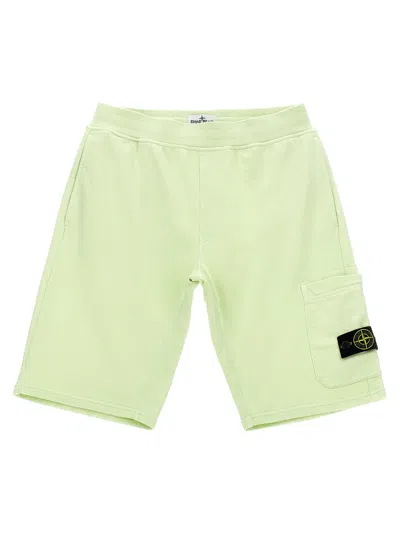 Stone Island Junior Cargo Badge Logo Bermuda Shorts