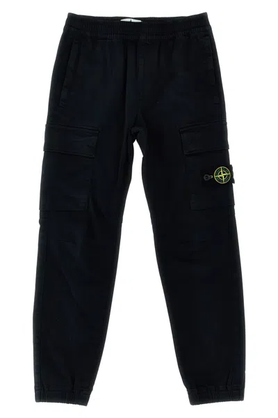Stone Island Kids'  Junior Cargo Pants In Black
