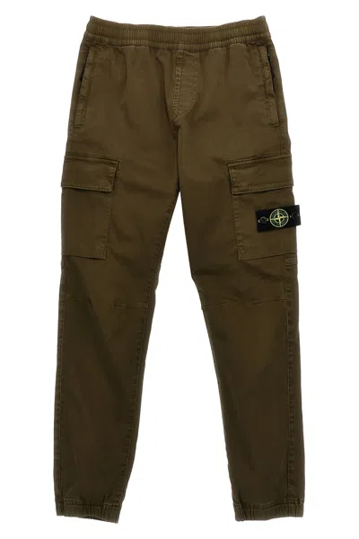 Stone Island Kids'  Junior Cargo Pants In Green