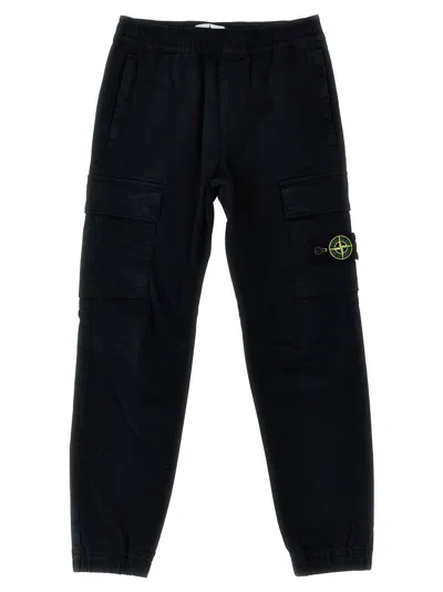 Stone Island Junior Cargo Pants In Black