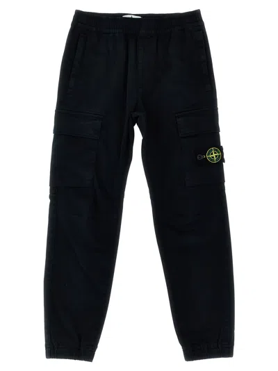 Stone Island Kids' Cargo Pants In Blue