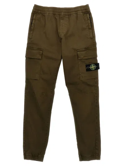 Stone Island Kids' Cargo Pants In Green