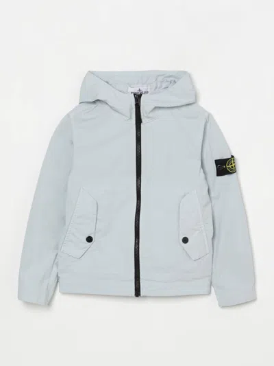 Stone Island Coat  Junior Kids Color Sky Blue