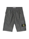 Stone Island Compass-motif Shorts In Black