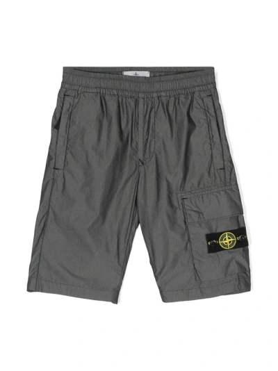 Stone Island Junior Kids' Comfort Short In Black