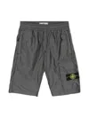 Stone Island Compass-motif Shorts In Black