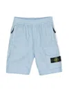 Stone Island Kids' Cotton Shorts In Blue