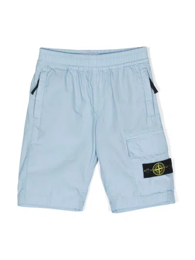 Stone Island Cotton Shorts In Blue