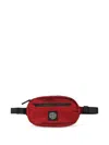 Stone Island Compass-badge Belt Bag In Red