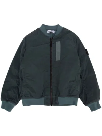 Stone Island Junior Kids' Compass-badge Bomber Jacket In 灰色