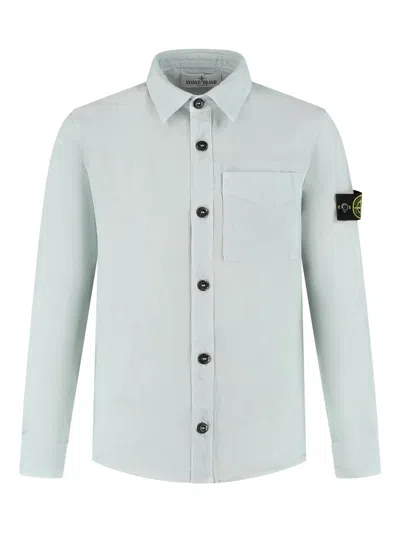 Stone Island Compass-badge Button-down Shirt In Green