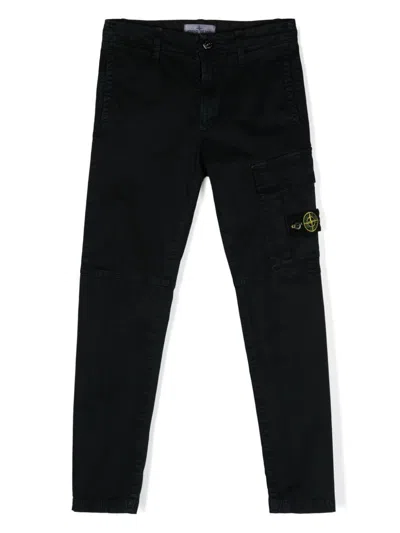 Stone Island Junior Kids' Pockets Pants In Blue