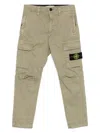 Stone Island Compass-badge Cargo Pants In Green