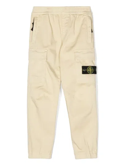Stone Island Kids' Compass-badge Cargo Pants In Neutrals