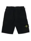 Stone Island Compass-badge Cargo Shorts In Black