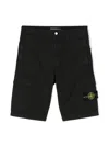 Stone Island Kids Shorts Blue In Black
