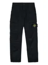 Stone Island Compass-badge Cargo Trousers In Blue