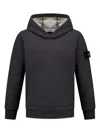 Stone Island Compass-badge Cotton Hoodie In 灰色