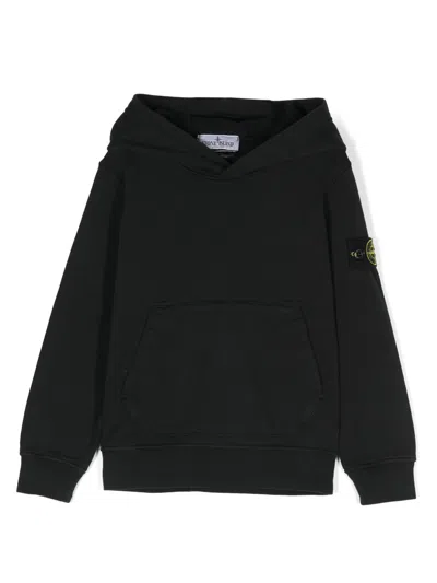 STONE ISLAND COMPASS-BADGE COTTON HOODIE
