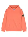 STONE ISLAND JUNIOR COMPASS-BADGE COTTON HOODIE