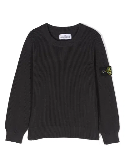 STONE ISLAND COMPASS-BADGE COTTON JUMPER