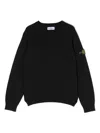 Stone Island Crewneck Knit Sweater 7716502a1 In Black