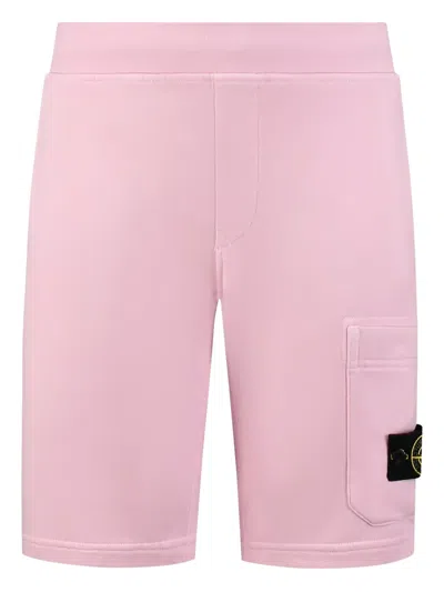 Stone Island Kids' Compass-badge Cotton Shorts