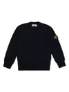 Stone Island Compass-badge Cotton Sweater In Blue
