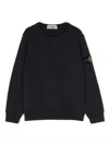 Stone Island Compass-badge Cotton Sweatshirt In Blue