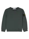 Stone Island Compass-badge Cotton Sweatshirt In Green