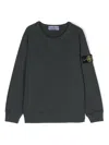 Stone Island Compass-badge Cotton Sweatshirt In Grey