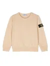 Stone Island Compass-badge Cotton Sweatshirt In Neutrals