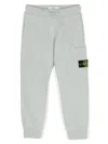 Stone Island Compass-badge Cotton Track Pants In Grey