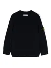 Stone Island Crewneck Knit Sweater 7716502a1 In Black