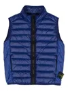 Stone Island Compass-badge Down Gilet In Blue
