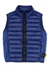 Stone Island Compass-badge Down Gilet In Blue