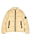 Stone Island Compass Down Jacket In Yellow
